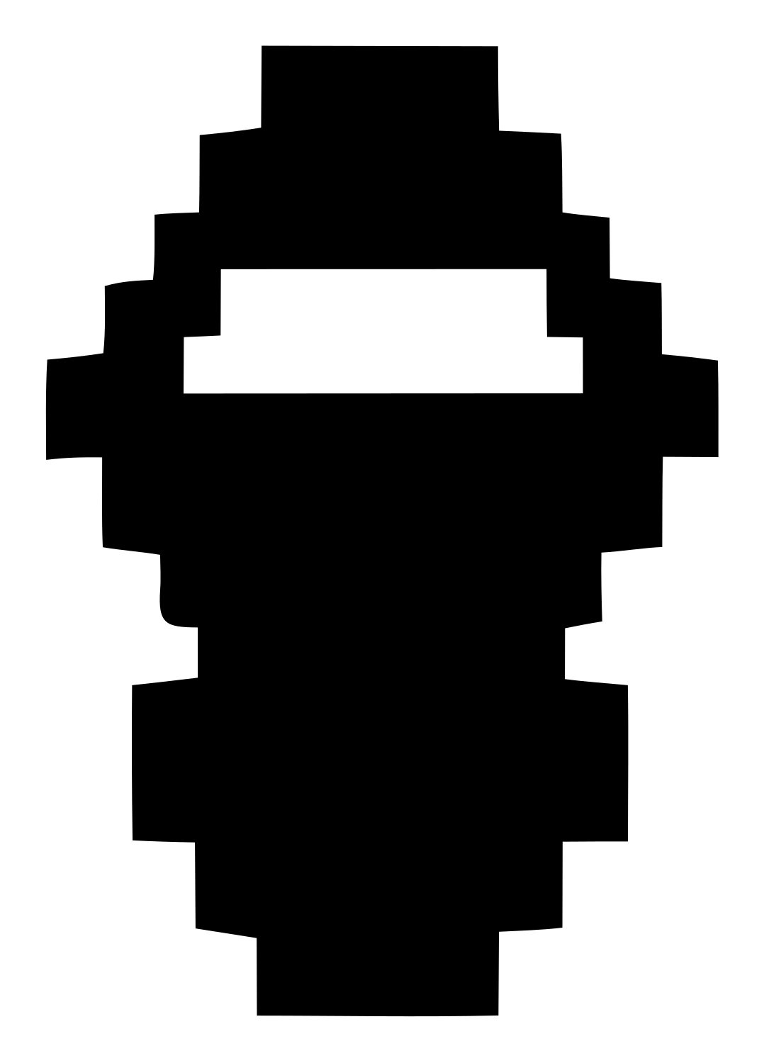 Pixel Ninja Mask Logo #ffffff/#000000
