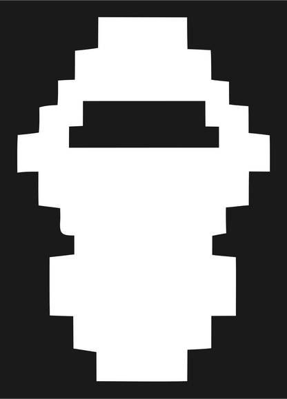 Pixel Ninja Mask Logo #1a1a1a/#ffffff