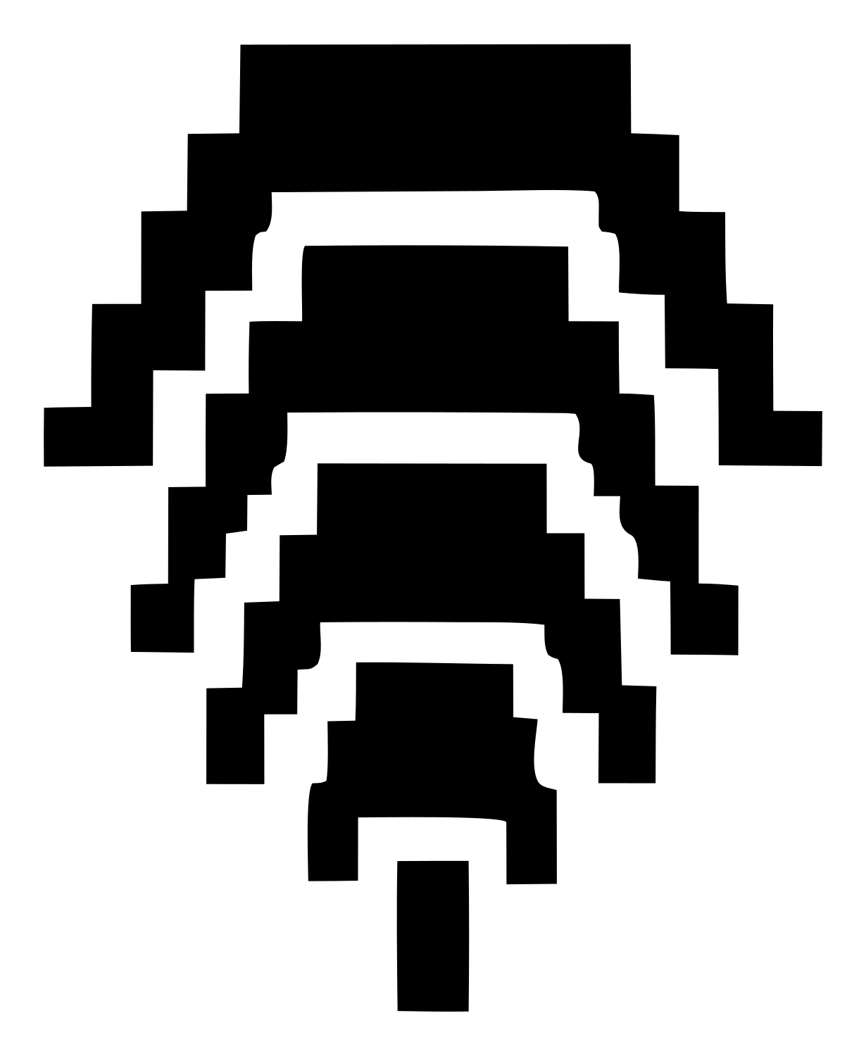 Pixel Helmet Visor Logo #ffffff/#000000