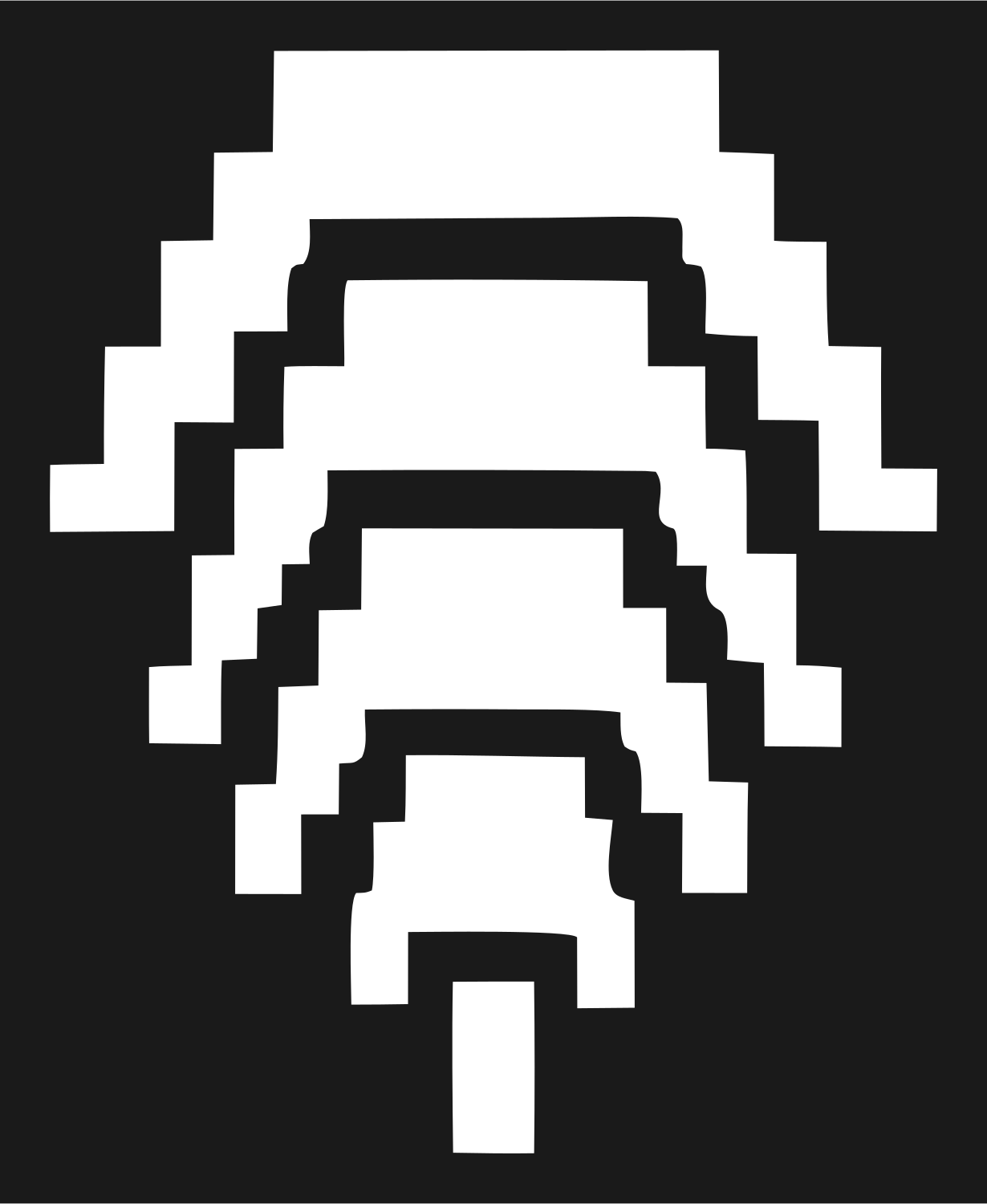 Pixel Helmet Visor Logo #1a1a1a/#ffffff