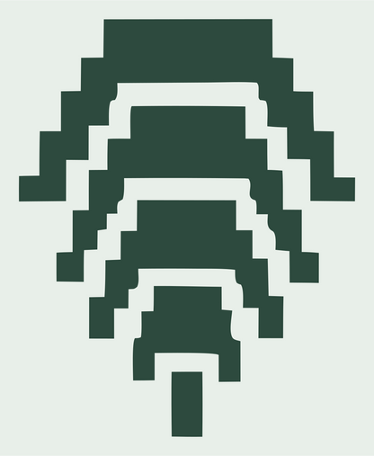 Pixel Helmet Visor Logo #e8efe9/#2d4a3e