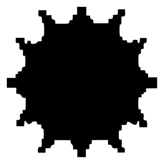 Pixel Starburst Hexagon Logo