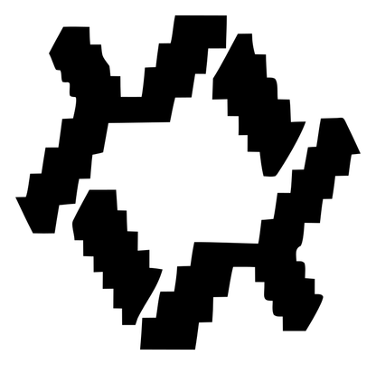 Pixel Rotating Hexagon Logo