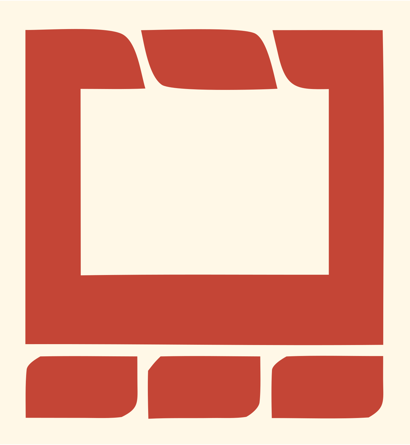 Tablet Keyboard Dock Logo #fff8e7/#c44536