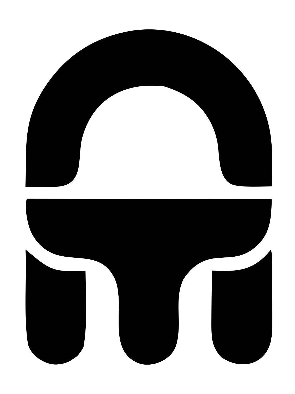 Ushanka Hat Tablet Logo #ffffff/#000000