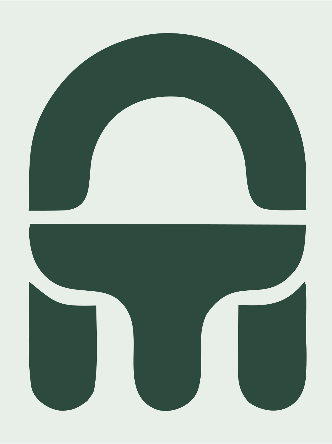 Ushanka Hat Tablet Logo #e8efe9/#2d4a3e