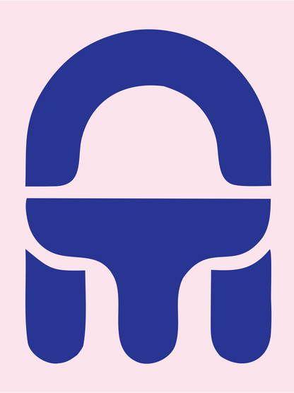 Ushanka Hat Tablet Logo #fce4ec/#283593