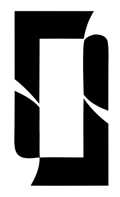 Abstract Tablet Shape Logo #ffffff/#000000