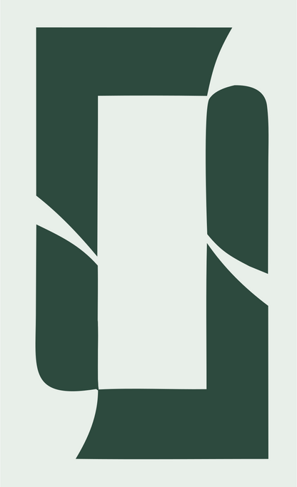 Abstract Tablet Shape Logo #e8efe9/#2d4a3e