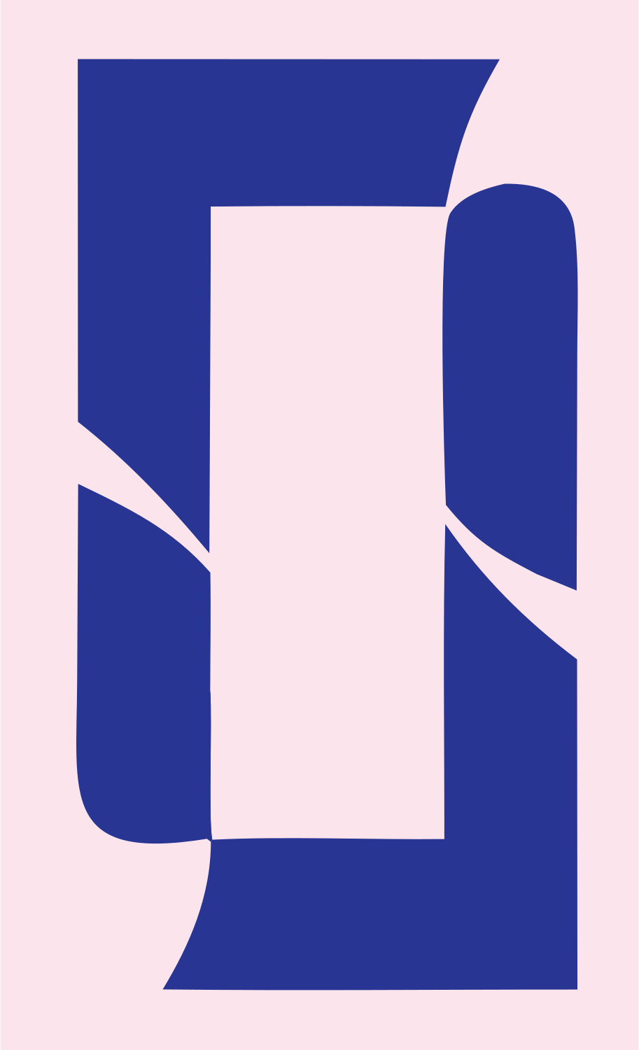 Abstract Tablet Shape Logo #fce4ec/#283593