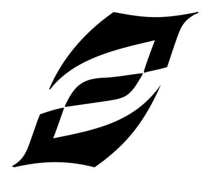 Swoosh Letter S Logo #ffffff/#000000