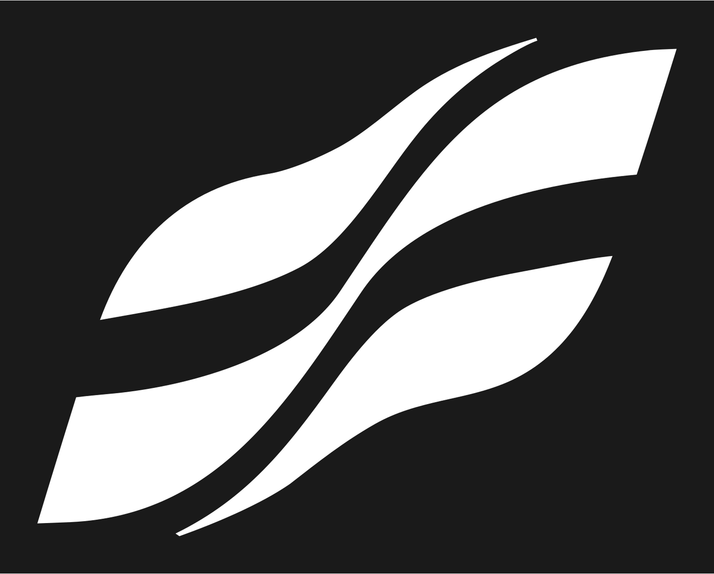 Flowing Ribbon Wave Logo #1a1a1a/#ffffff