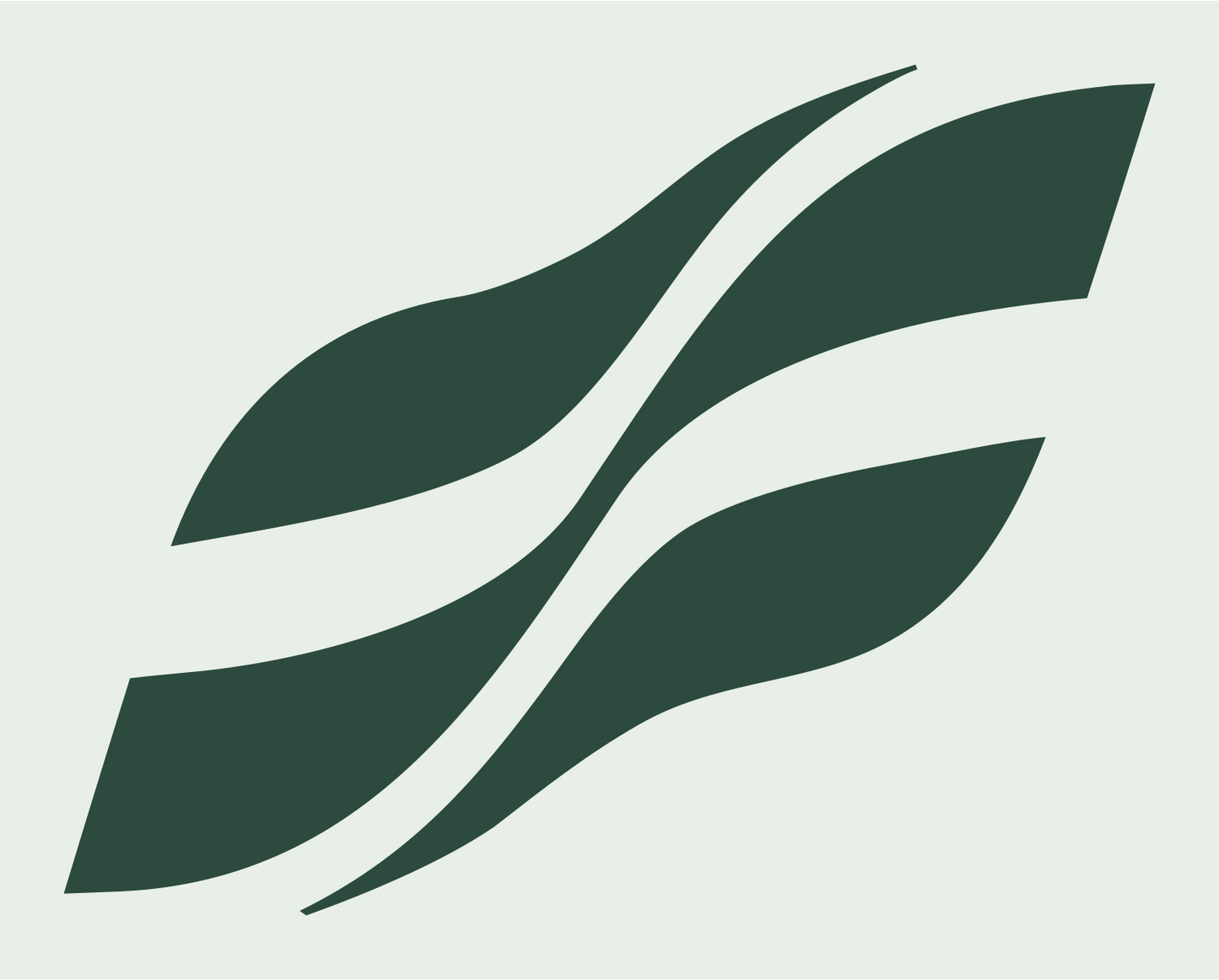 Flowing Ribbon Wave Logo #e8efe9/#2d4a3e