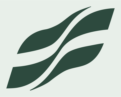 Flowing Ribbon Wave Logo #e8efe9/#2d4a3e