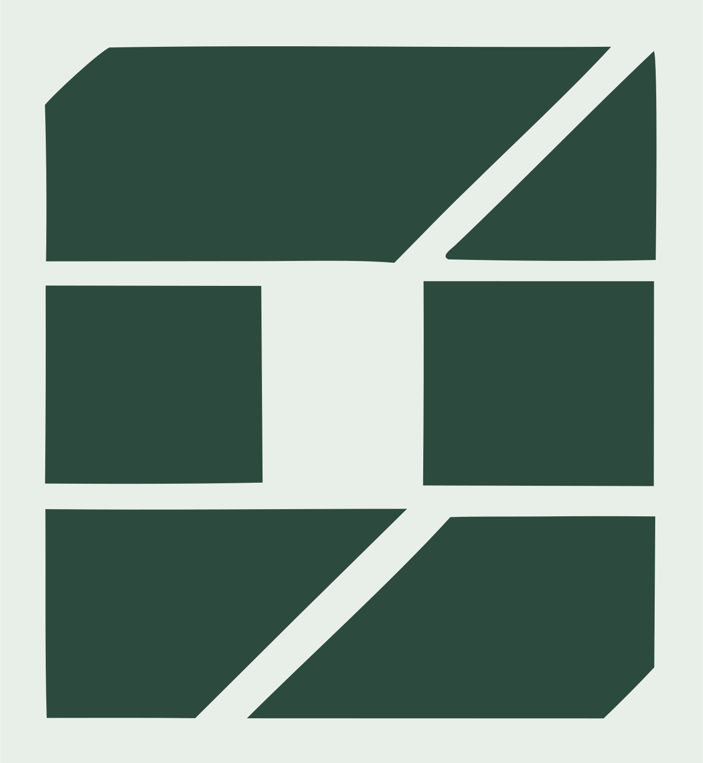 Swiss Grid Tablet Logo #e8efe9/#2d4a3e