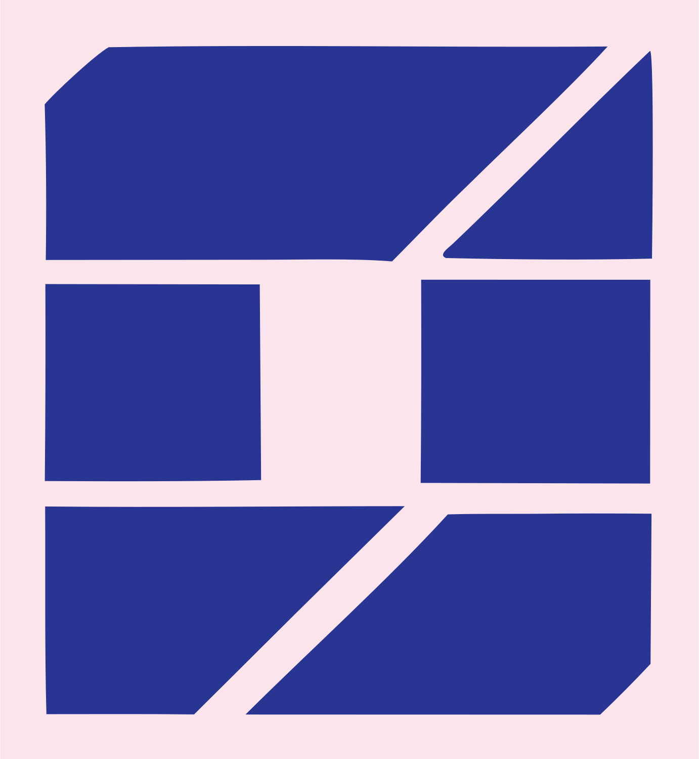 Swiss Grid Tablet Logo #fce4ec/#283593
