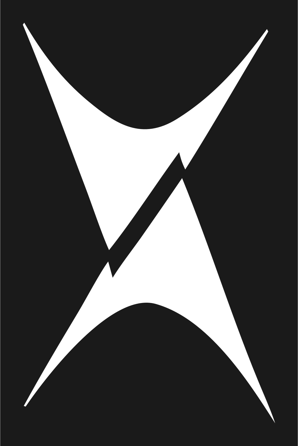 Hourglass Lightning Bolt Logo #1a1a1a/#ffffff