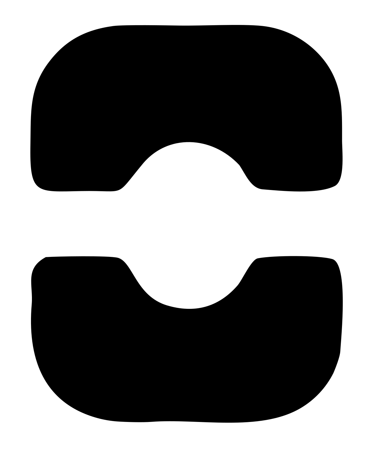 Split Circle Gap Logo #ffffff/#000000