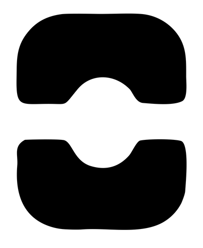 Split Circle Gap Logo #ffffff/#000000