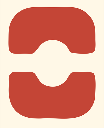 Split Circle Gap Logo #fff8e7/#c44536