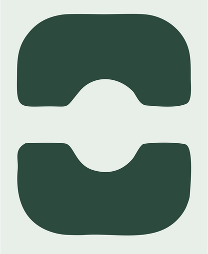 Split Circle Gap Logo #e8efe9/#2d4a3e