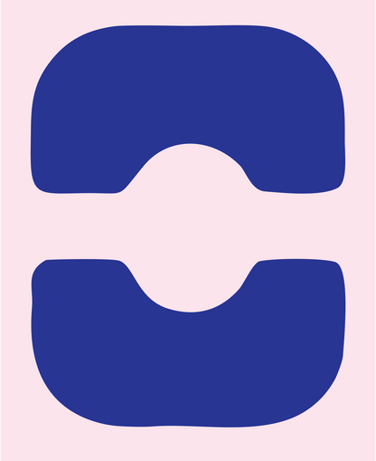 Split Circle Gap Logo #fce4ec/#283593
