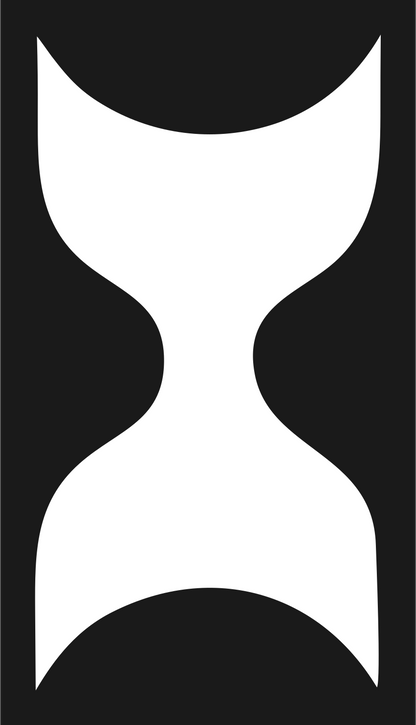 Curved Waist Hourglass Logo #1a1a1a/#ffffff