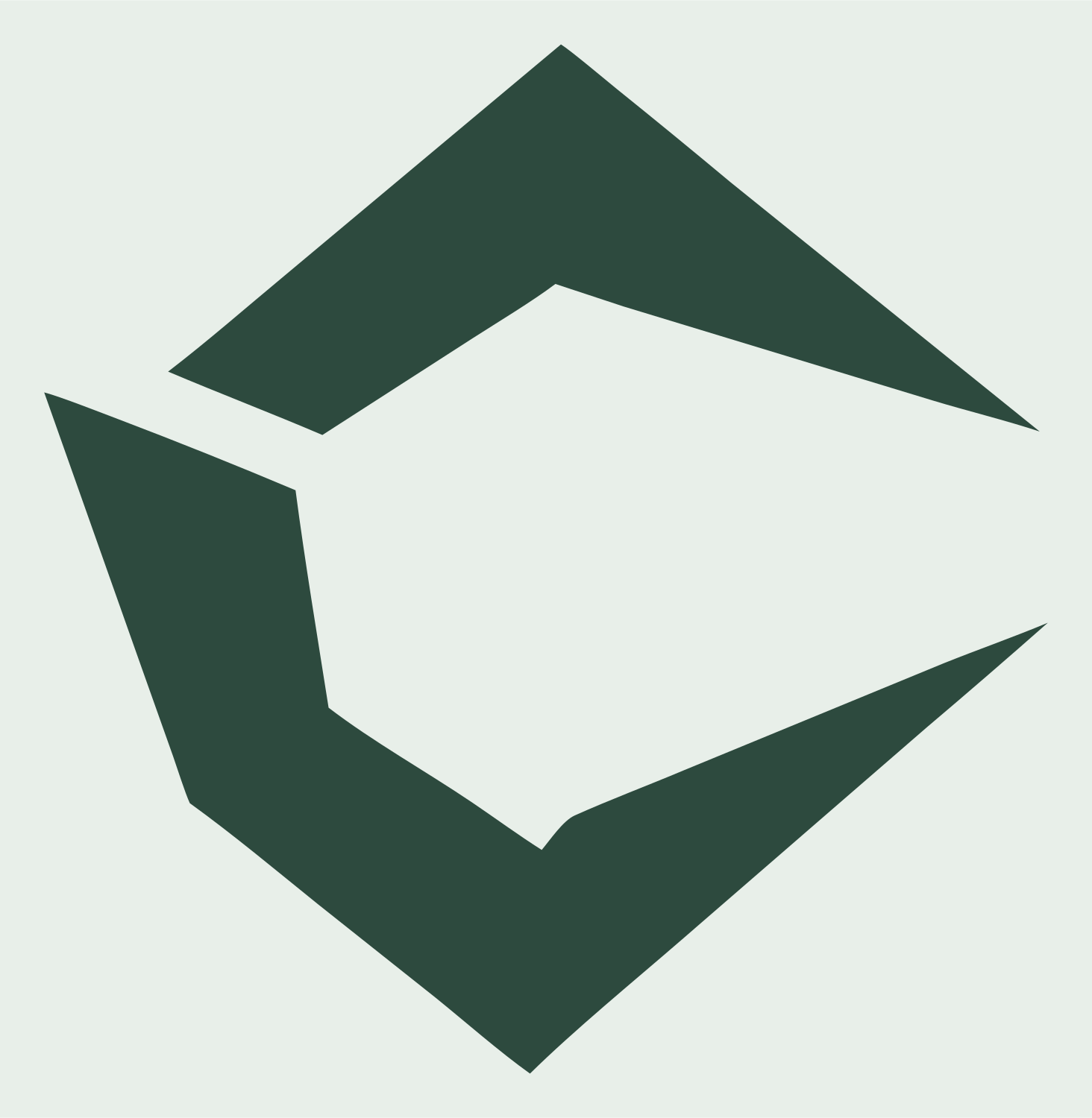 Folded Box Circuit Logo #e8efe9/#2d4a3e