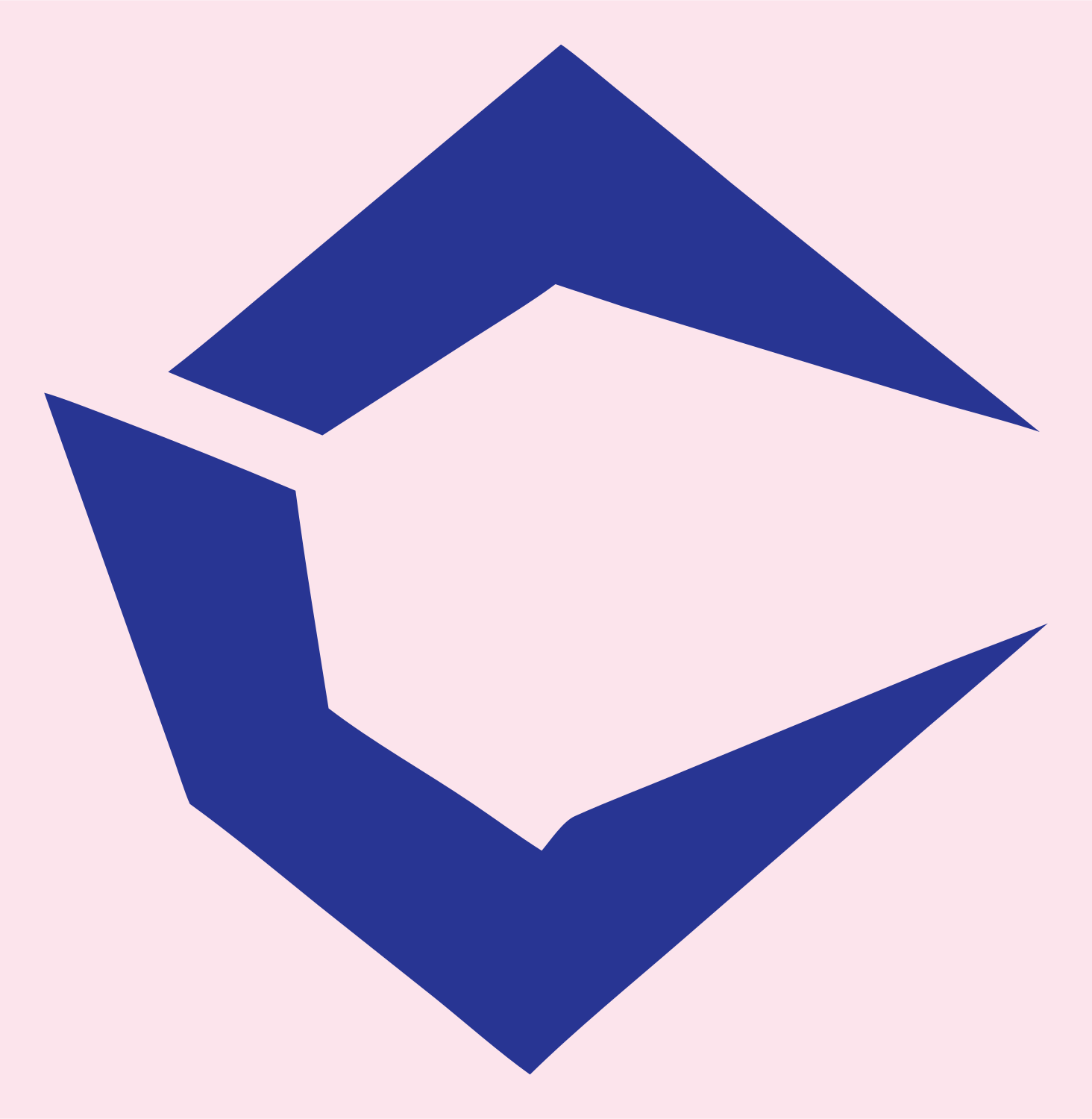 Folded Box Circuit Logo #fce4ec/#283593