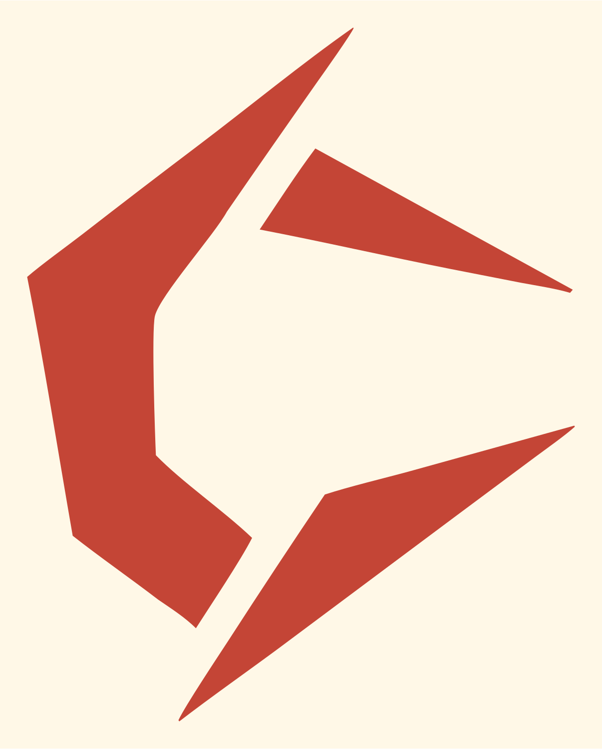 Angular Fragment Circuit Logo #fff8e7/#c44536