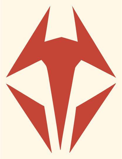 Armored Mask Circuit Logo #fff8e7/#c44536