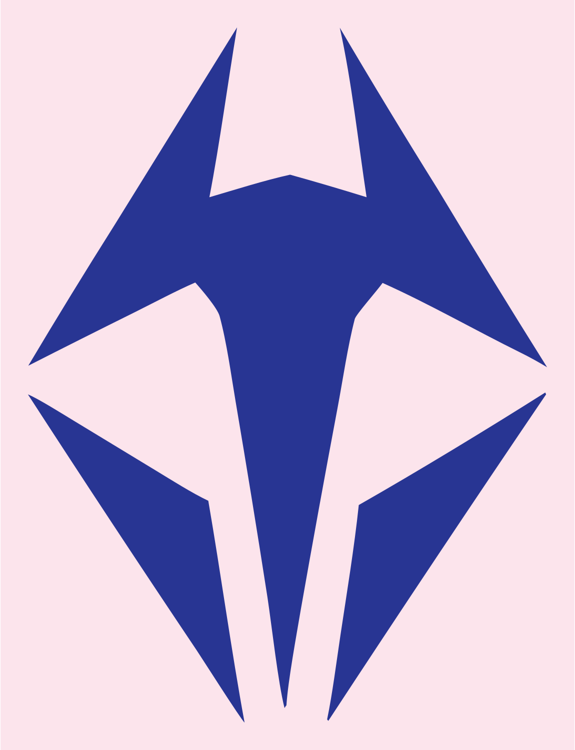 Armored Mask Circuit Logo #fce4ec/#283593
