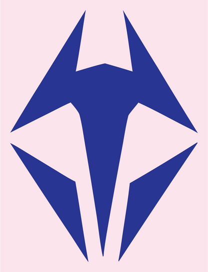 Armored Mask Circuit Logo #fce4ec/#283593