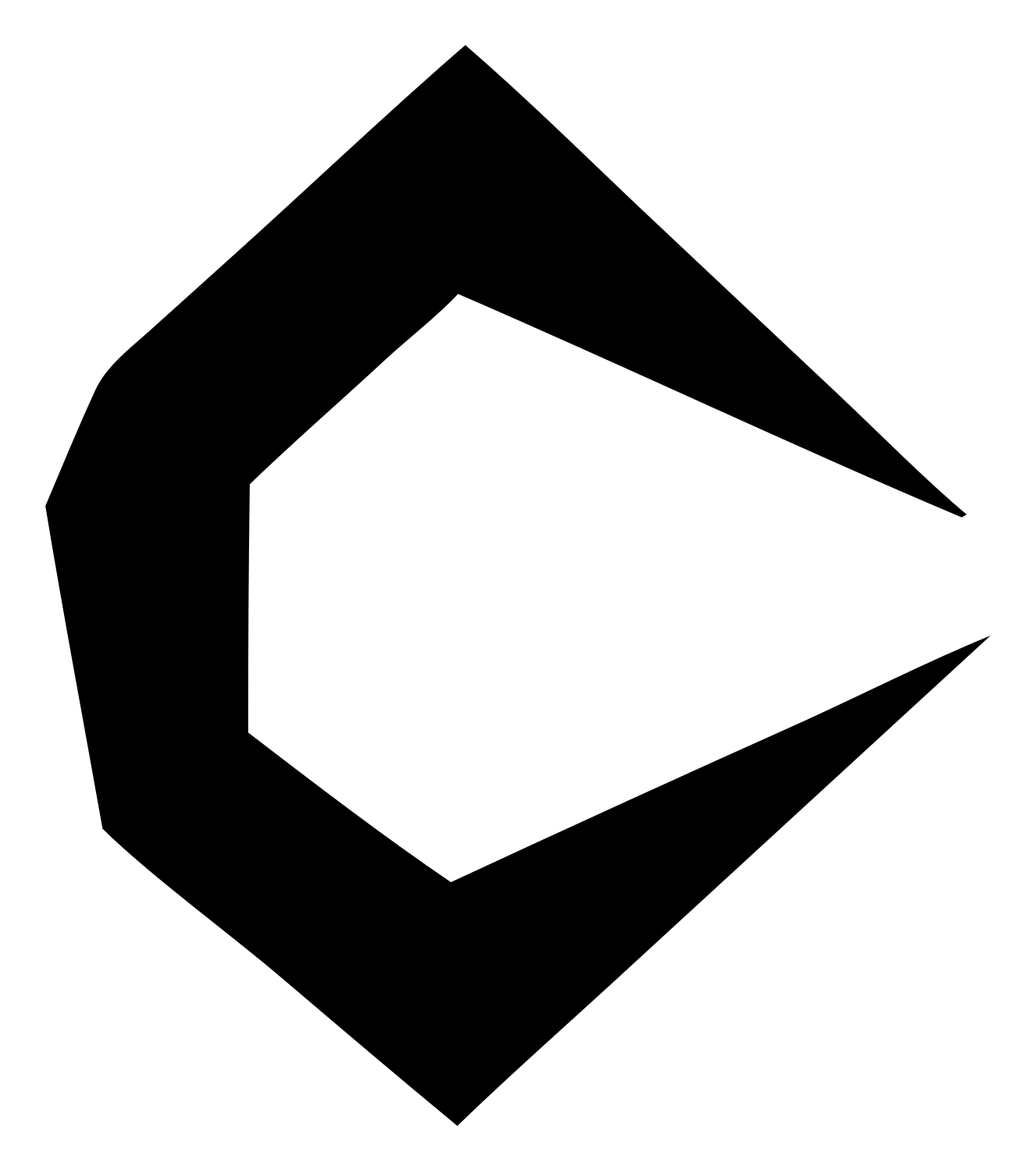 Angular C Shield Logo #ffffff/#000000