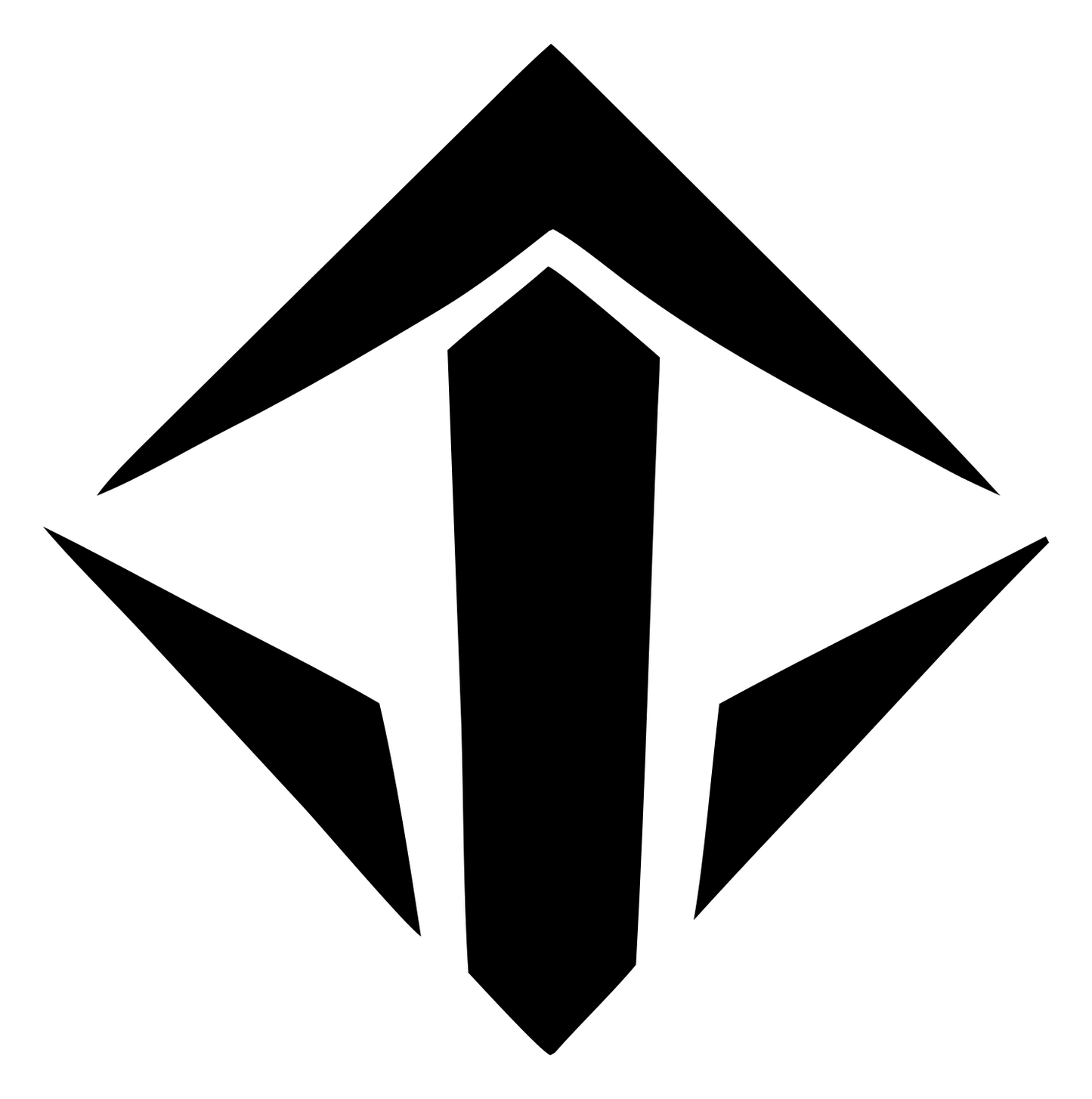 Diamond Spike Industrial Logo #ffffff/#000000