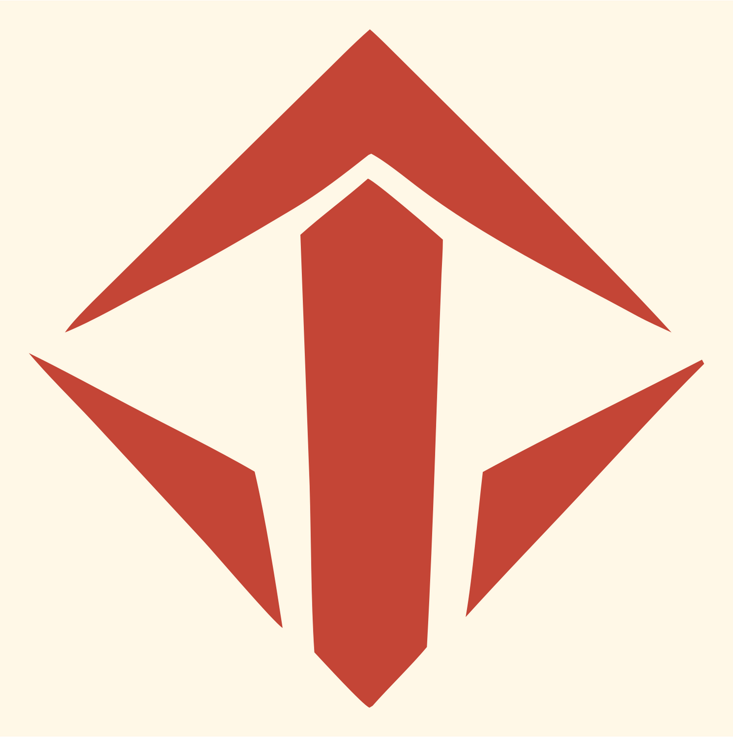 Diamond Spike Industrial Logo #fff8e7/#c44536