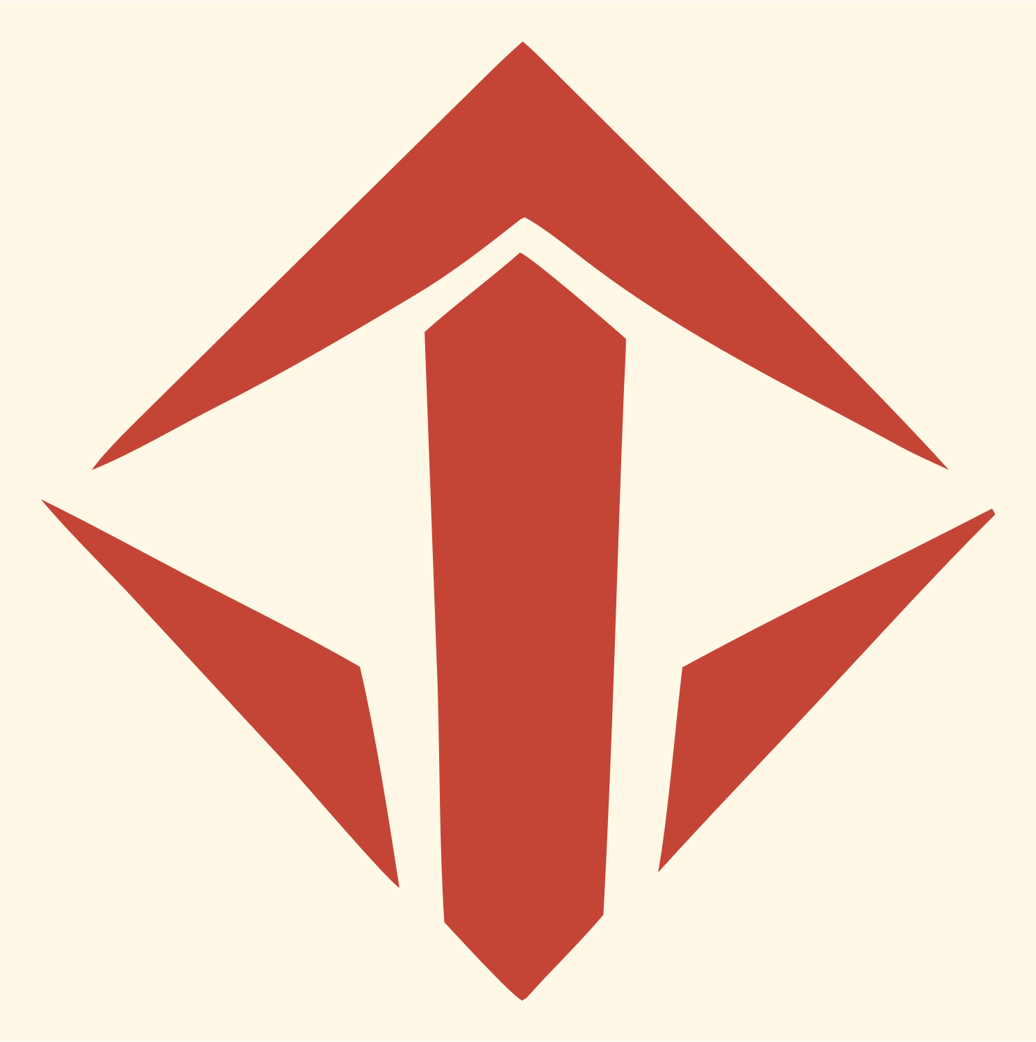 Diamond Spike Industrial Logo #fff8e7/#c44536
