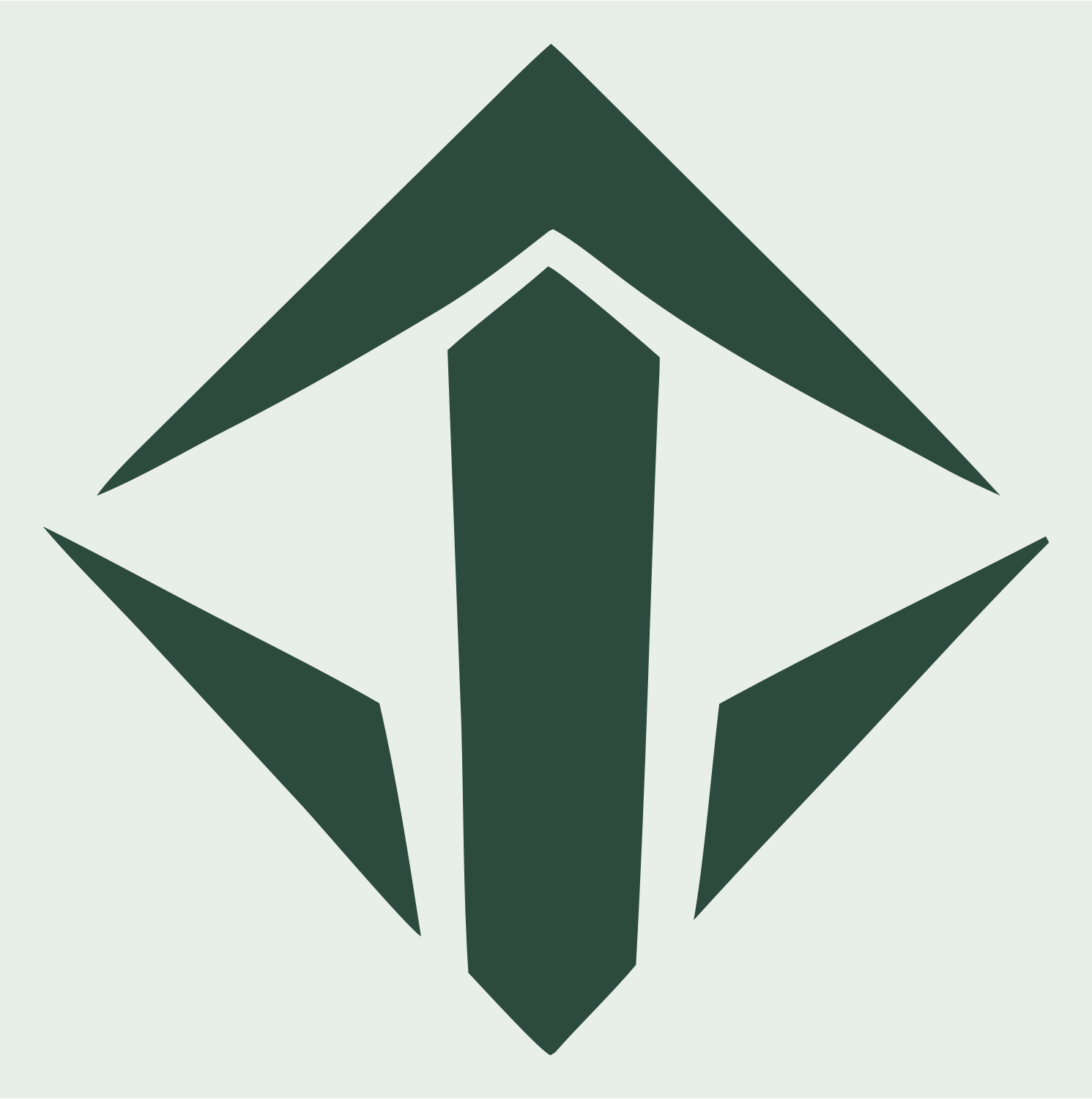 Diamond Spike Industrial Logo #e8efe9/#2d4a3e