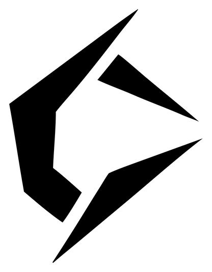 Horned Skull Circuit Logo #ffffff/#000000