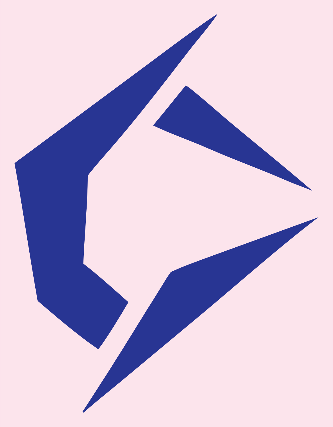 Horned Skull Circuit Logo #fce4ec/#283593