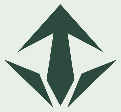 Upward Arrow Shard Logo #e8efe9/#2d4a3e