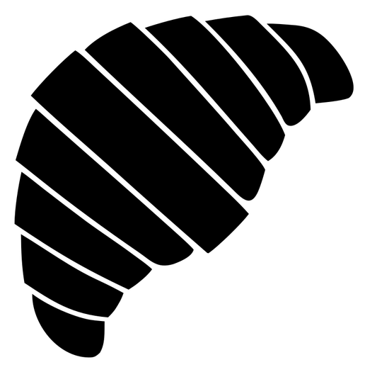 Segmented Croissant Pastry Logo