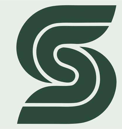 Letter S Croissant Logo #e8efe9/#2d4a3e