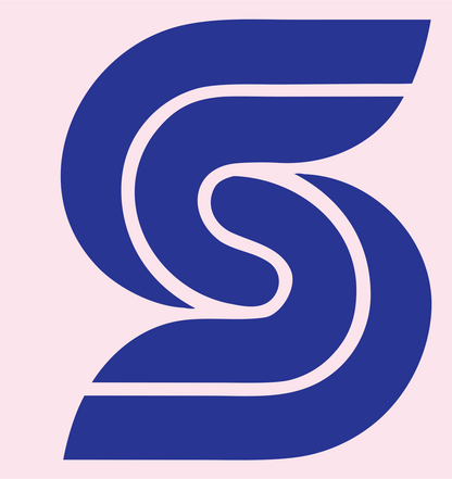 Letter S Croissant Logo #fce4ec/#283593
