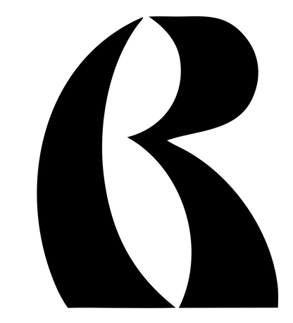 Letter B Bagel Logo #ffffff/#000000