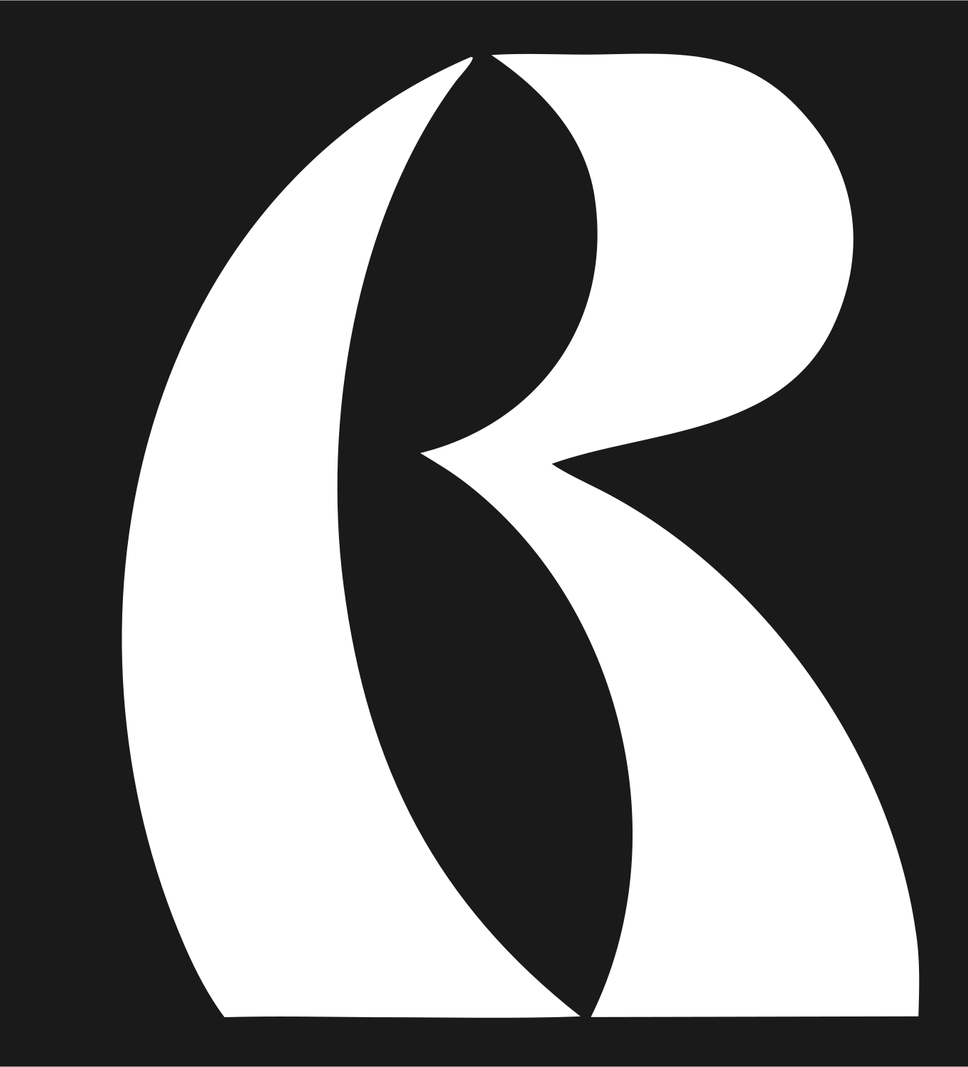 Letter B Bagel Logo #1a1a1a/#ffffff