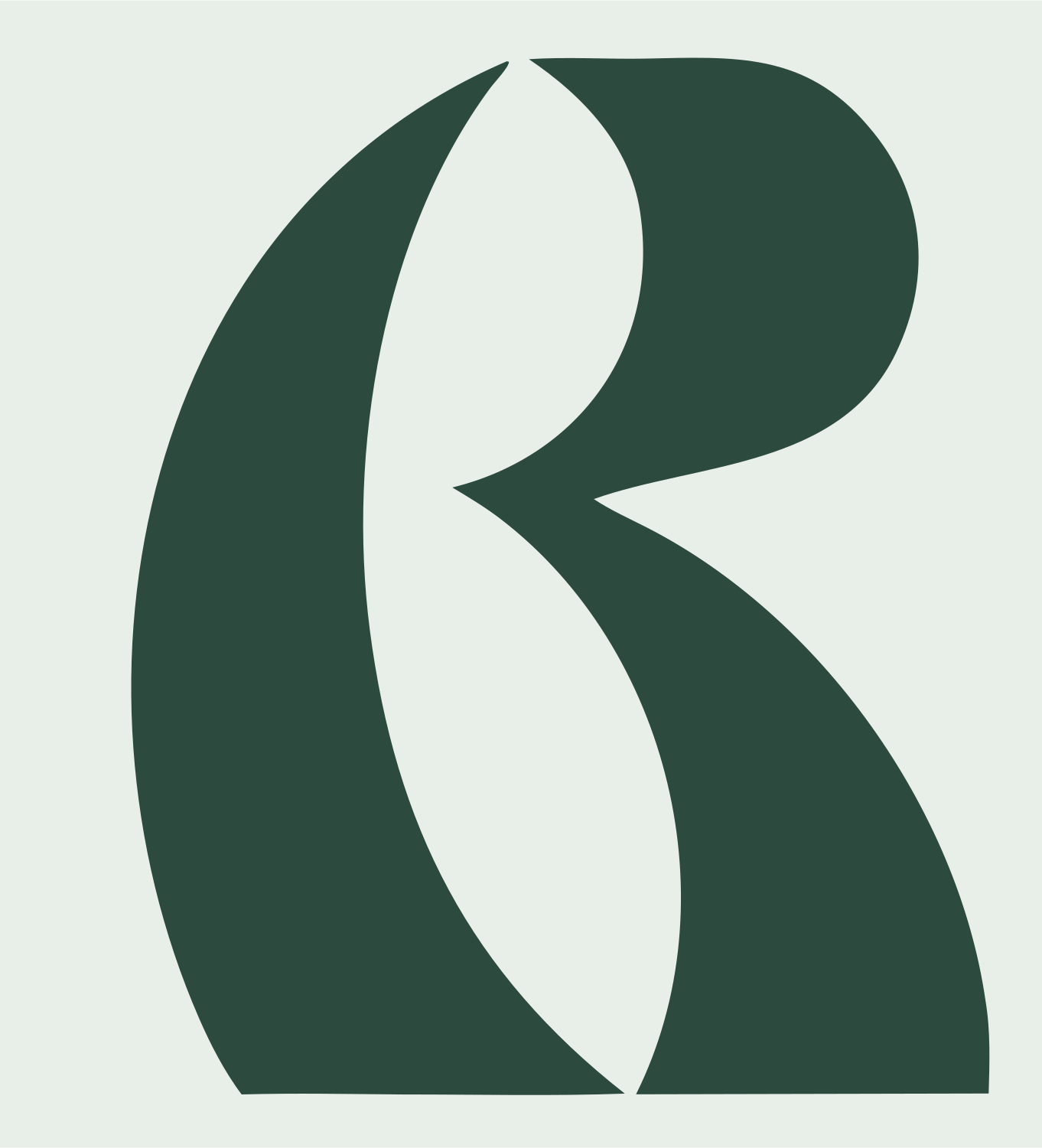 Letter B Bagel Logo #e8efe9/#2d4a3e
