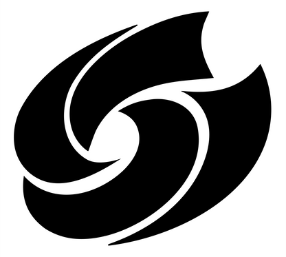Spiral Vortex Bagel Logo #ffffff/#000000