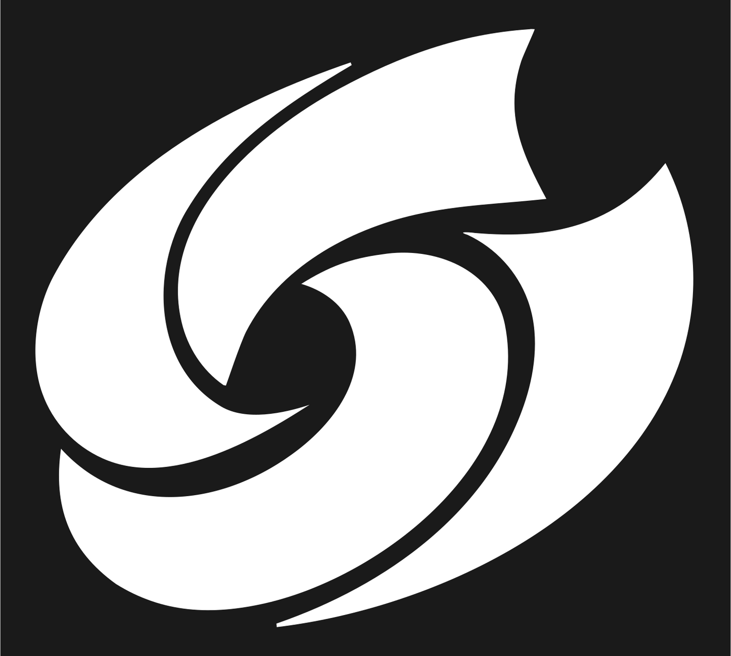 Spiral Vortex Bagel Logo #1a1a1a/#ffffff