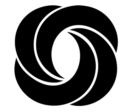 Rotating Knot Bagel Logo #ffffff/#000000